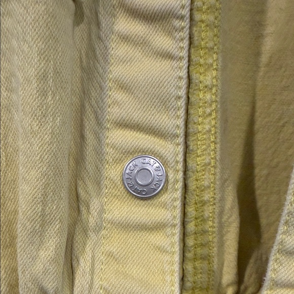 Cat & Jack Girls (Large 10-12)Yellow Button-Up Romper - Picture 2 of 3